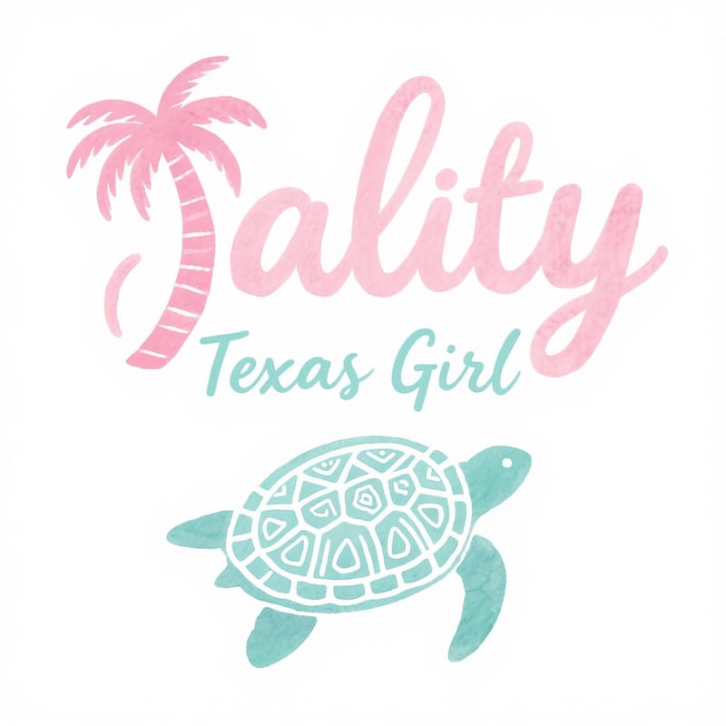 Pastel Salty Texas Girl Design