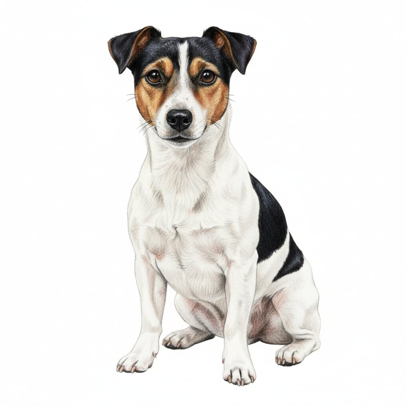 Jack Russell Terrier Tricolor Drawing