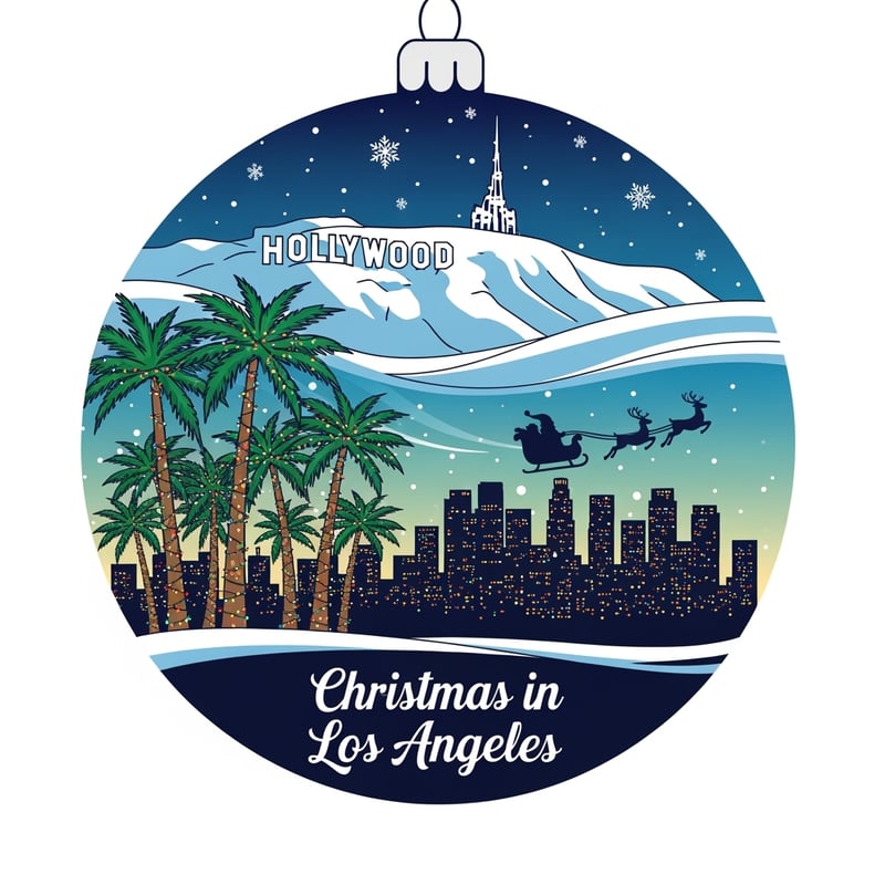 Christmas Ornament with LA Skyline