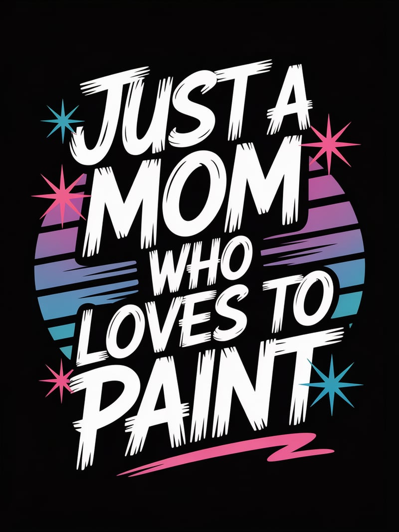 80s Retro Mom Paint T-Shirt Design