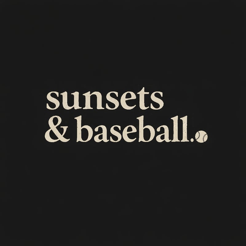 Minimalist Retro Sunsets & Baseball Tee