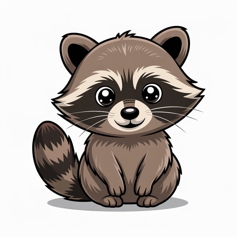 Curious Raccoon Vector Art