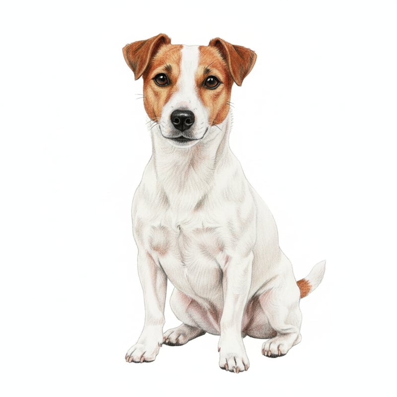 Realistic Jack Russell Terrier Drawing