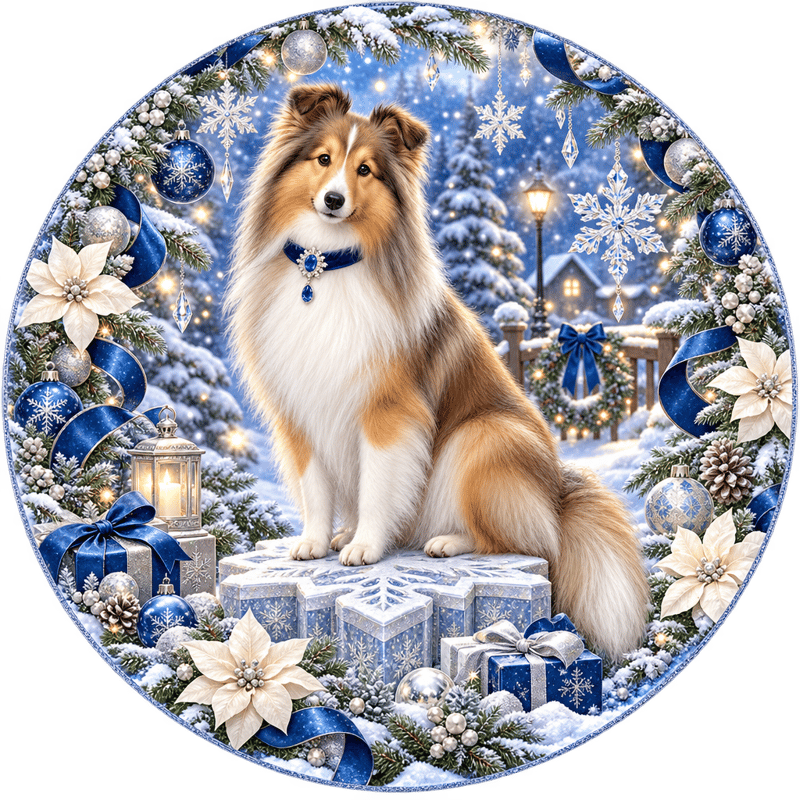 Sable Shetland Sheepdog Icy-Blue Sublimation