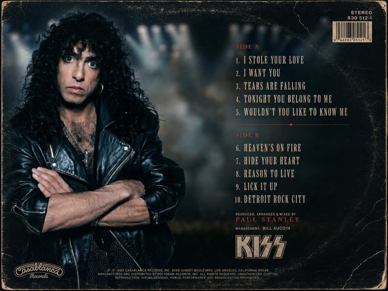 Vintage Rock Vinyl Back Cover Design