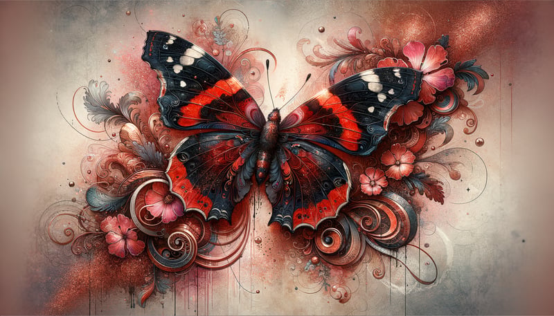 Red Admiral Butterfly Tattoo Art