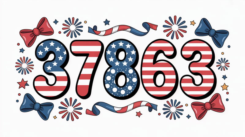 Patriotic 37863 ZIP Code T-Shirt Design