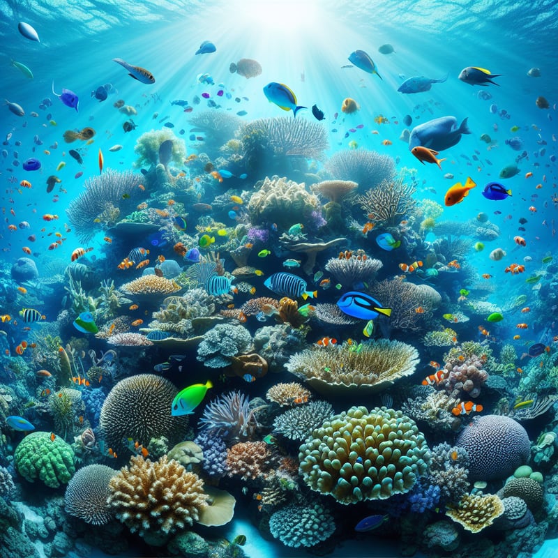 Underwater Coral Reef Scene
