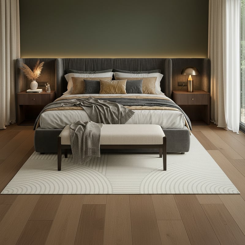 Luxury Bedroom Rug Mockup