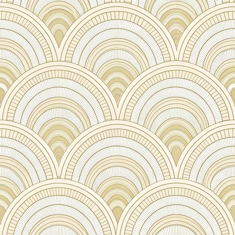 Ivory Overlapping Arc Vector Pattern