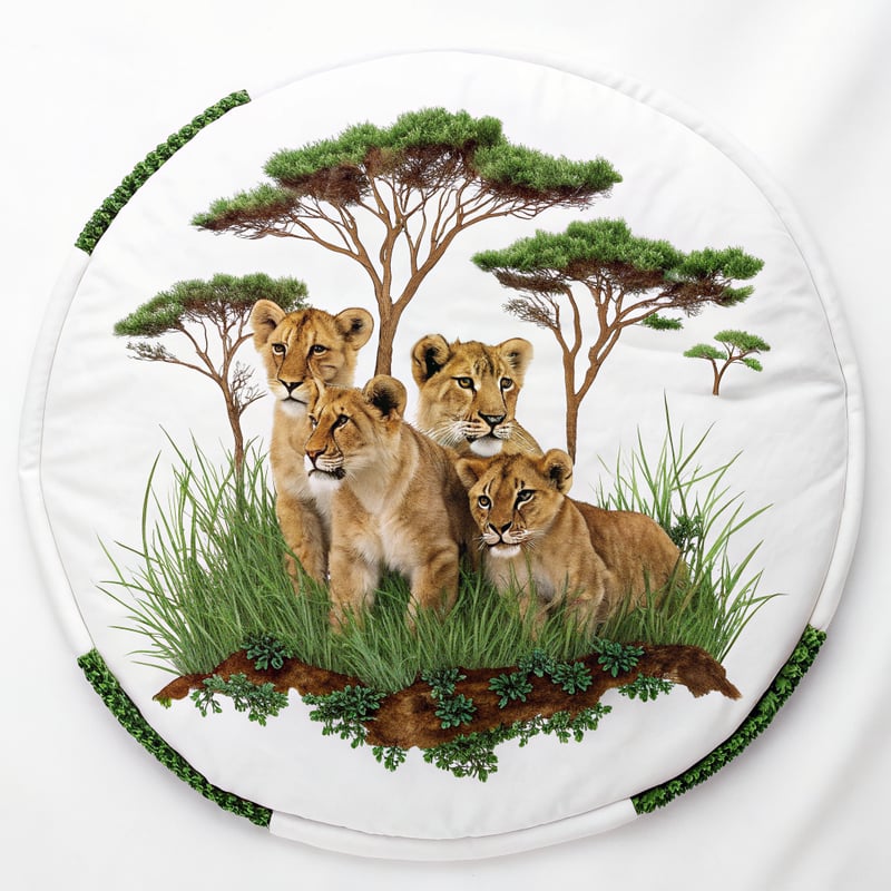 Elegant Centered African Lions