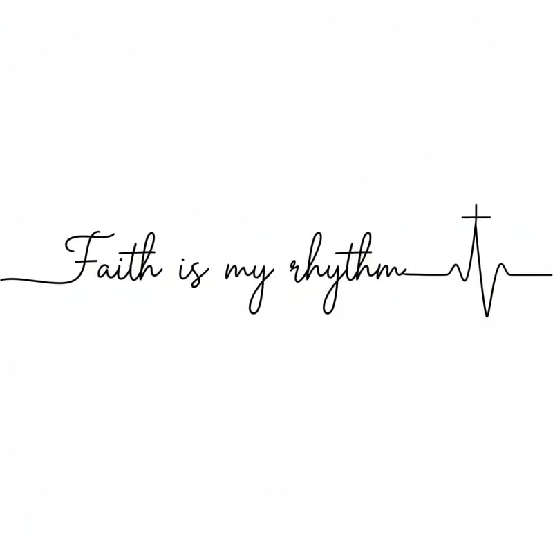 Minimal One-Line Faith Art Design