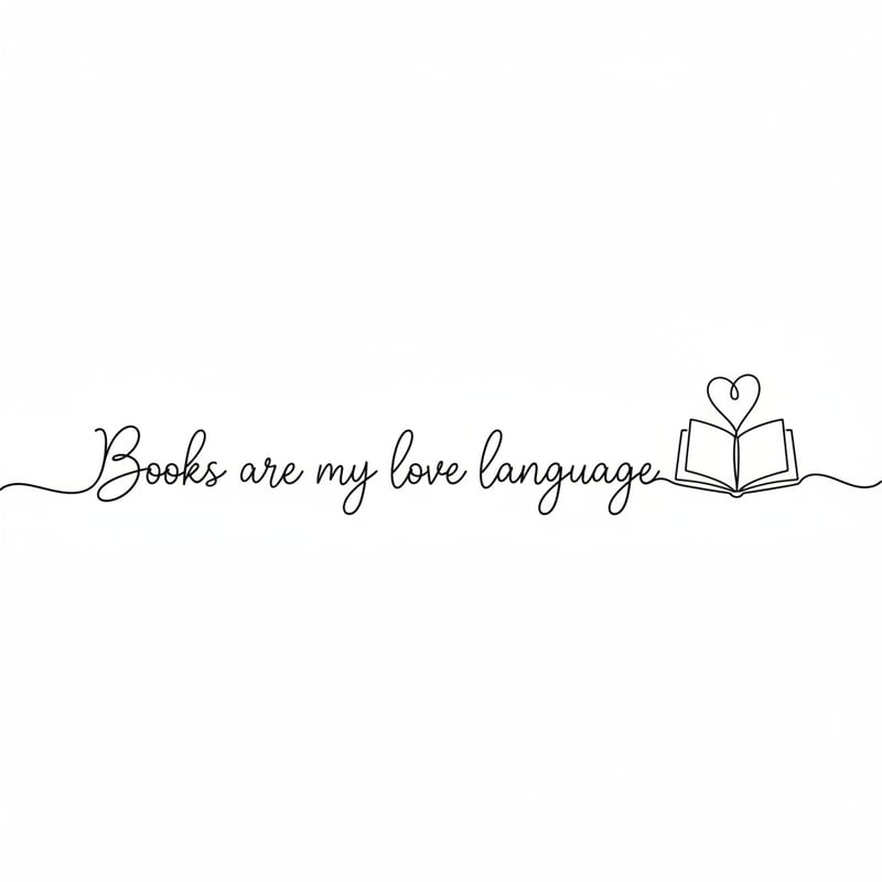 Continuous Handwritten Script with Book Heart