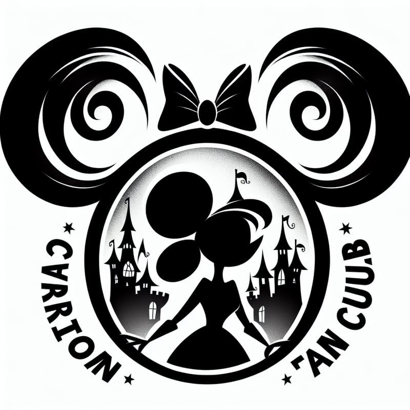Black and White Minnie Mouse Logo