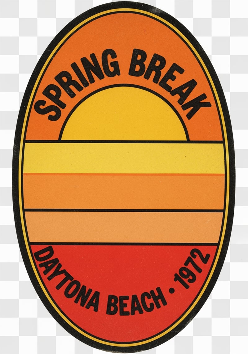 Early 70s Daytona Beach Spring Break Badge