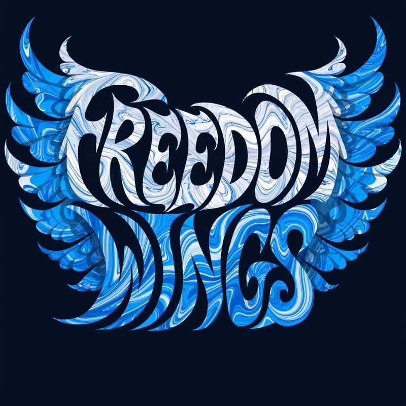 Freedom Wings Typography Design