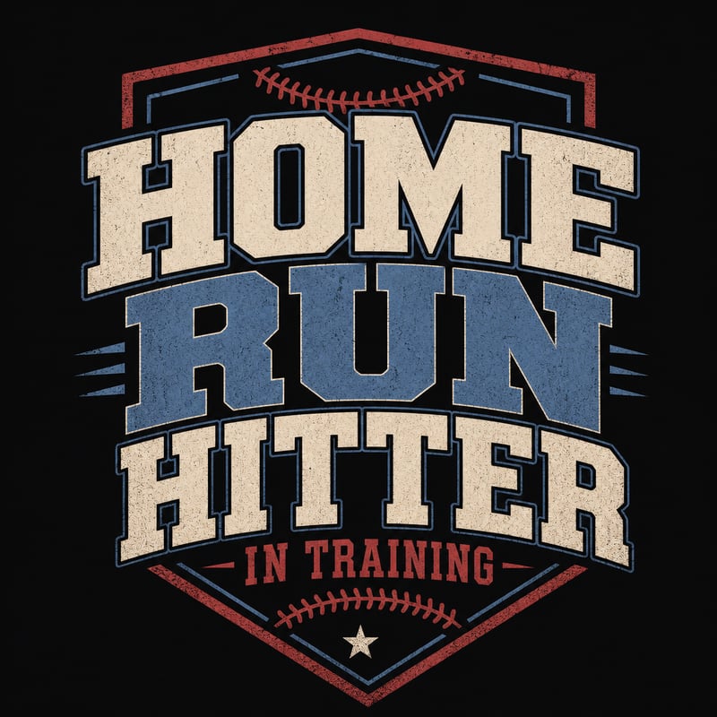 Home Run Hitter Baseball Tee Design