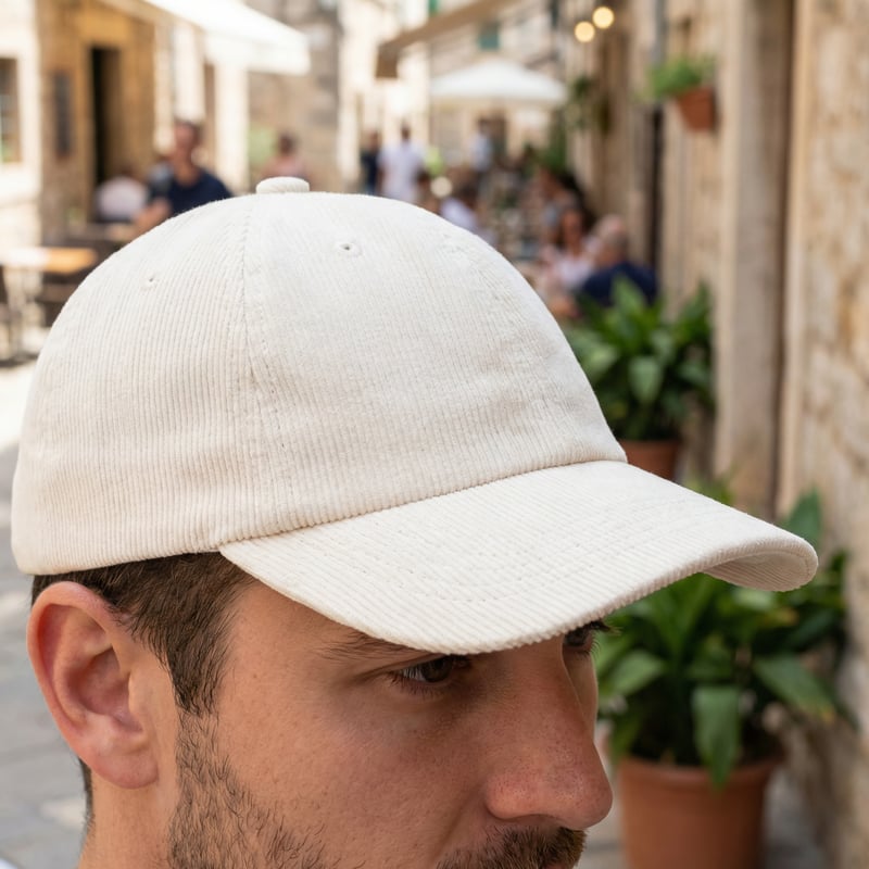 Ultra-Realistic Vintage Corduroy Baseball Cap