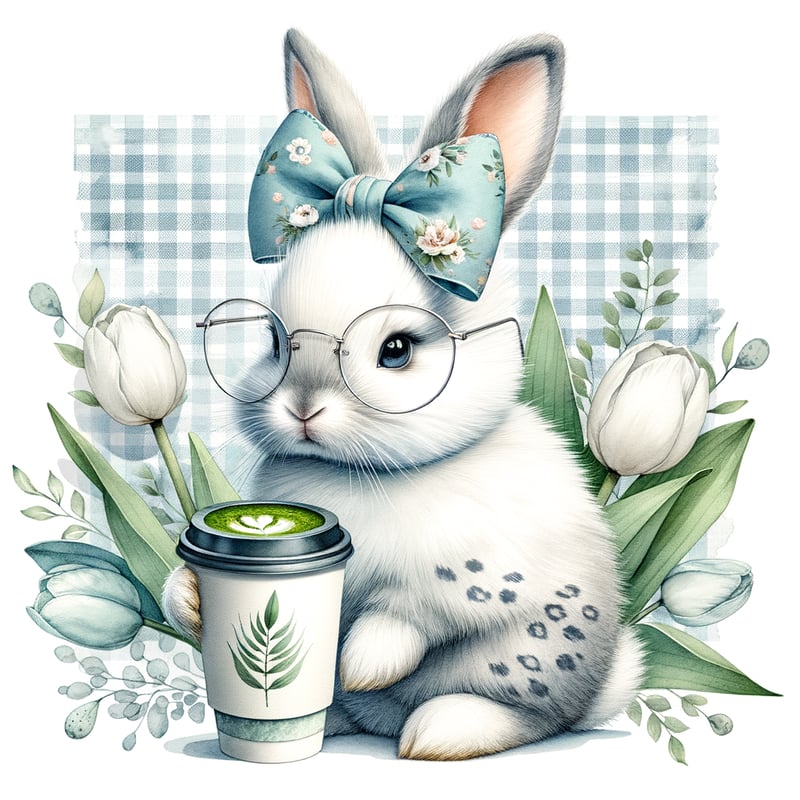 Watercolor Baby Bunny Illustration