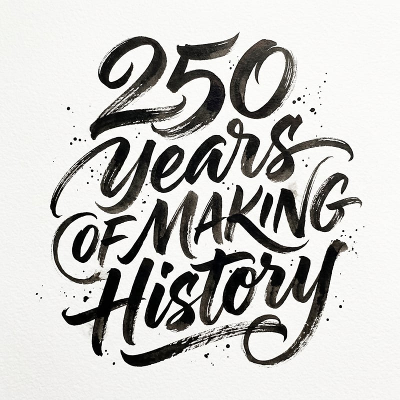 250 Years of Making History Lettering