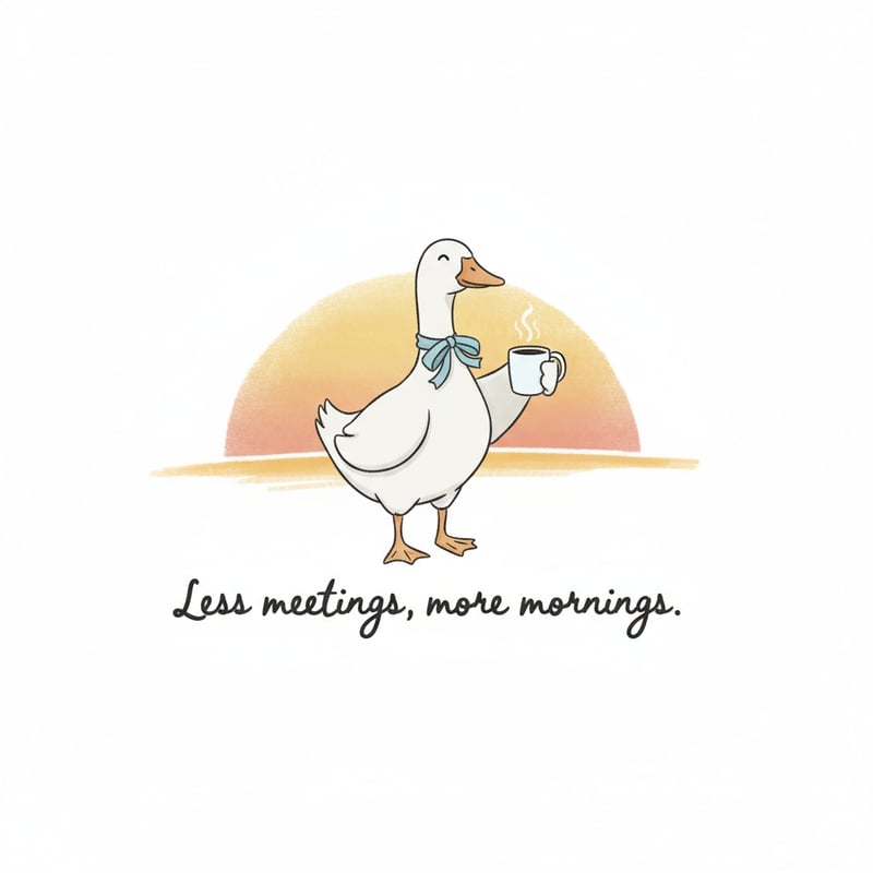 Peaceful Retirement Goose Design
