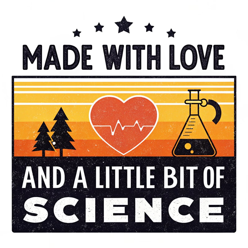 Love and Science T-Shirt Design