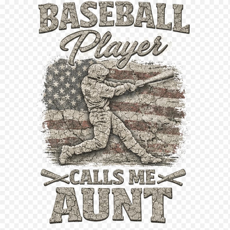 Distressed Stone-Texture Baseball T-Shirt