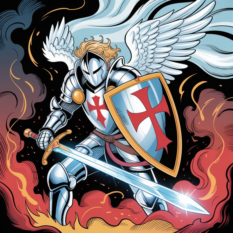 Angelic Knight Comic Style