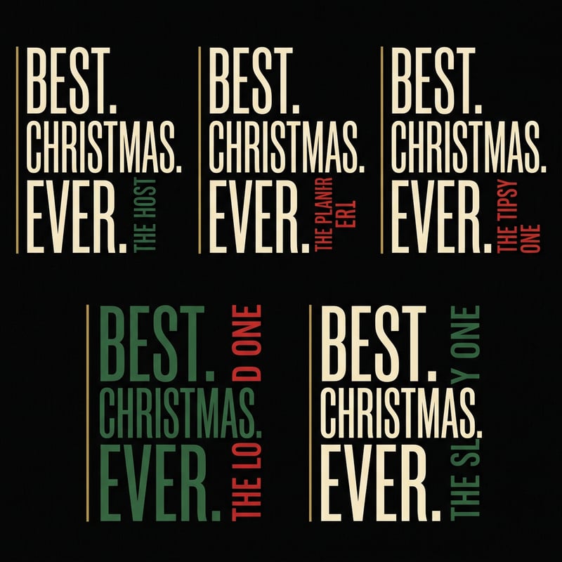 Adult Christmas Typography Designs