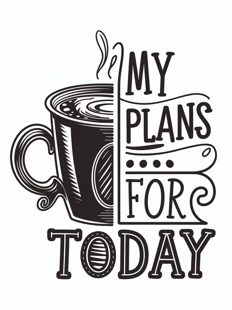 Coffee and Plans T-Shirt Design