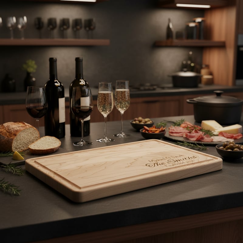 Luxury Engraved Cutting Board Setup
