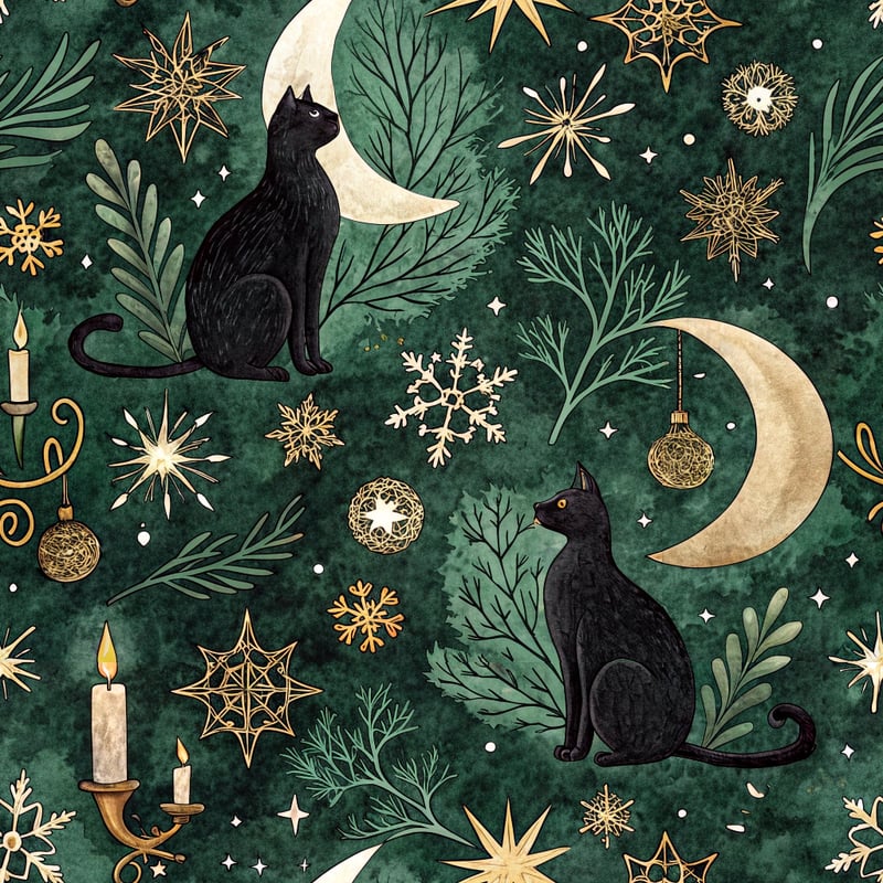 Emerald Gothmas Gothic Winter Pattern