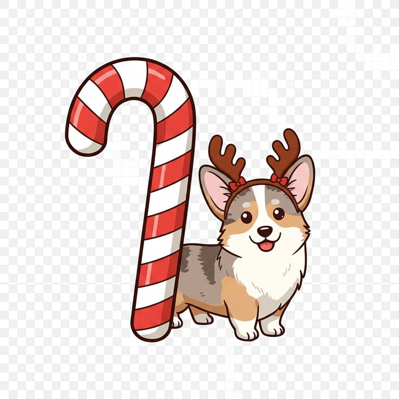 Welsh Corgi Cardigan with Antlers