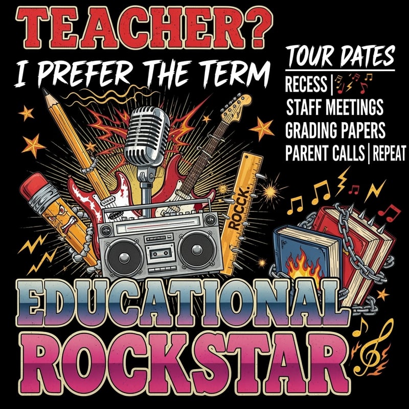 Vintage Educational Rockstar Poster Design