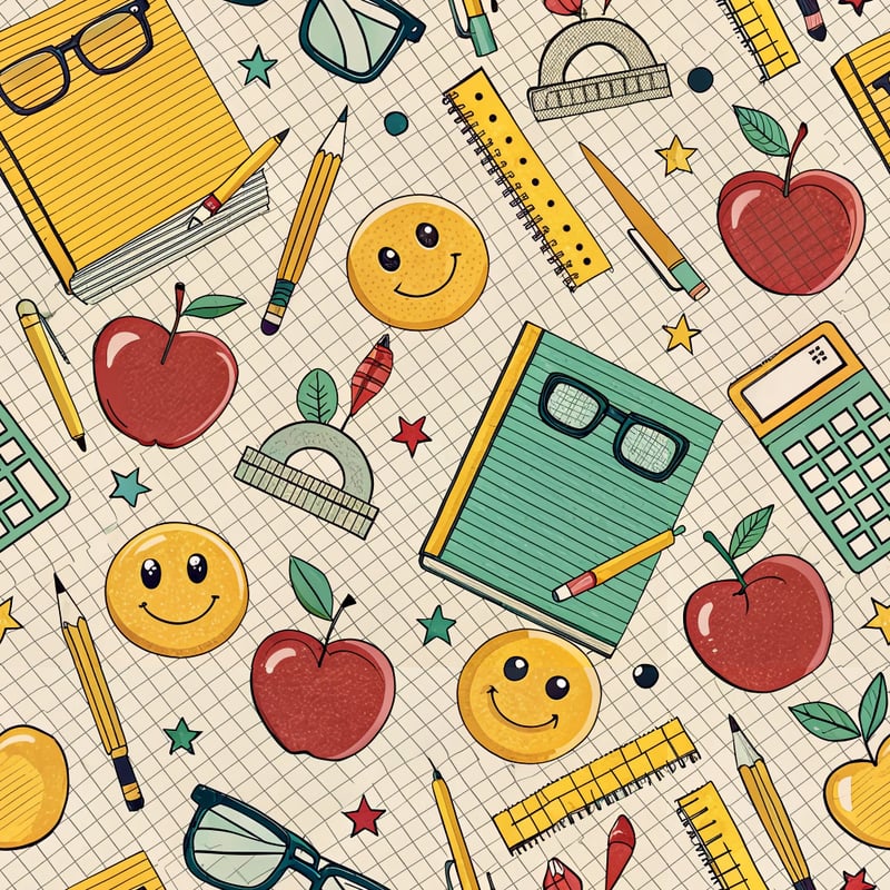 Retro Smiley Face Pattern Design