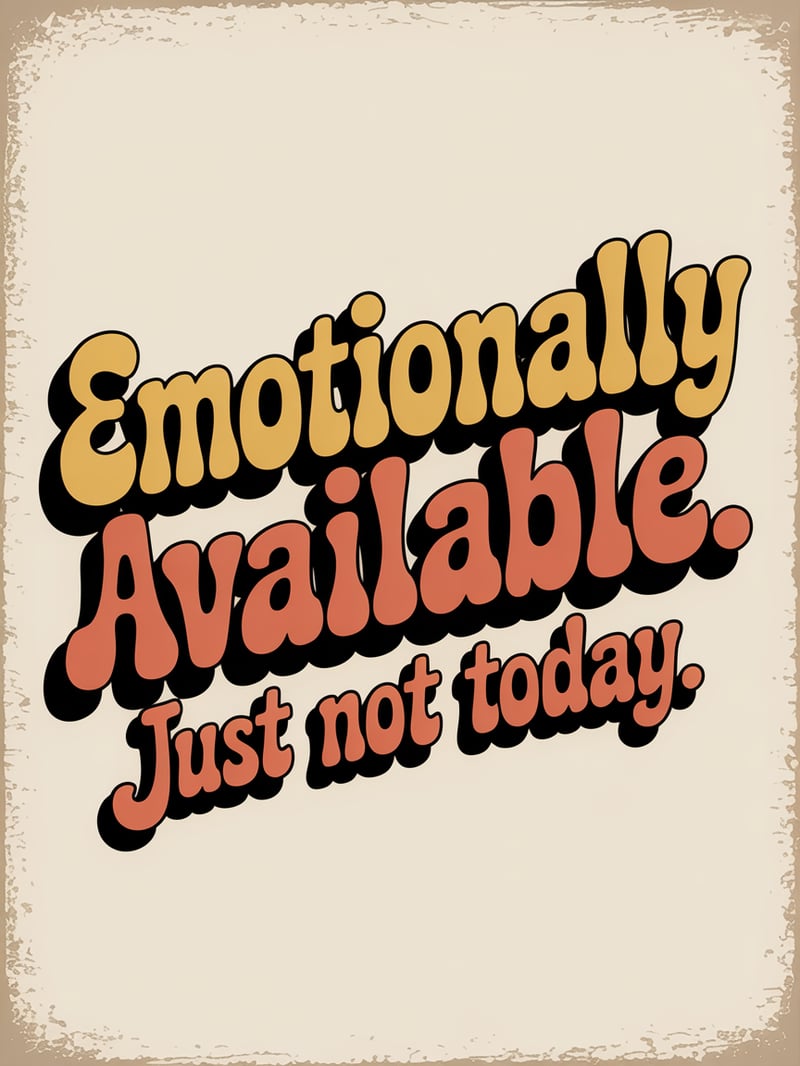 Vintage Sarcastic Quote Typography