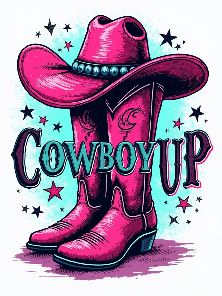 Cowboy Up Vintage Western Tee