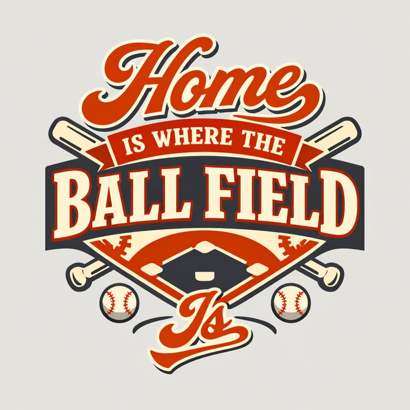 Home Is Where the Ball Field Is T-shirt