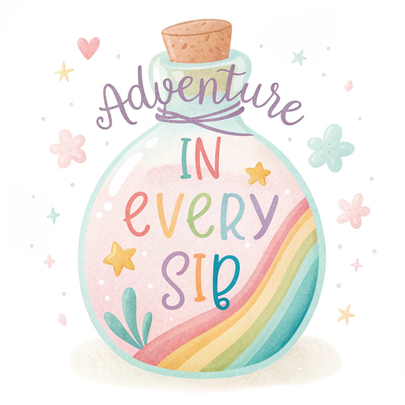 Kawaii Pastel Potion Bottle Illustration