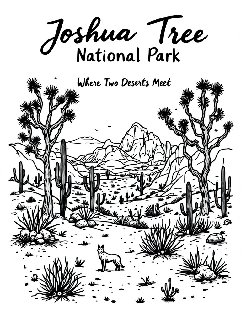 Minimalist Joshua Tree T-Shirt Design
