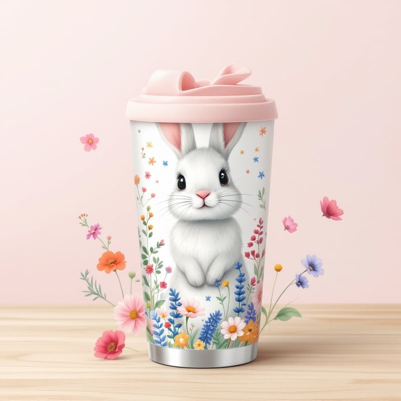 Cute Bunny Tumbler Wrap Pattern