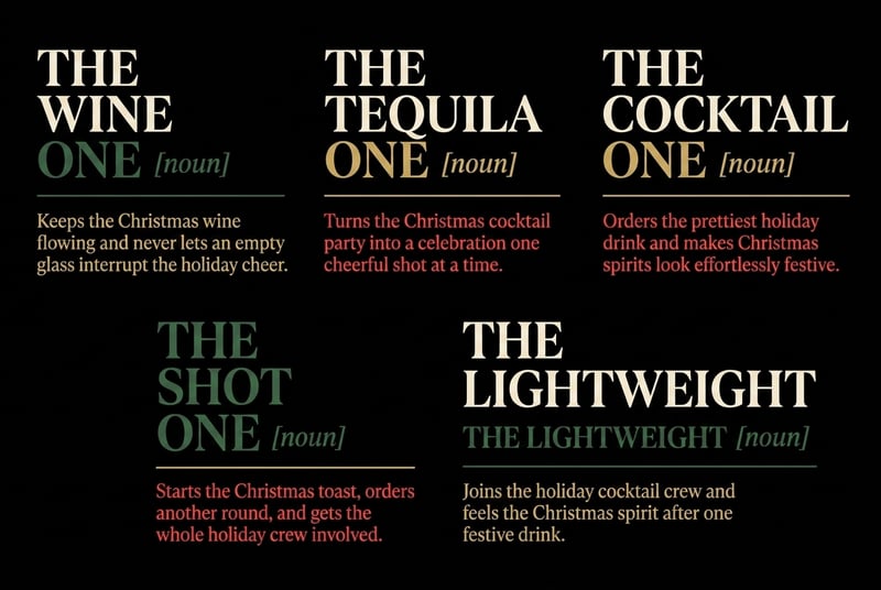 Holiday Cocktail Crew Christmas Typography