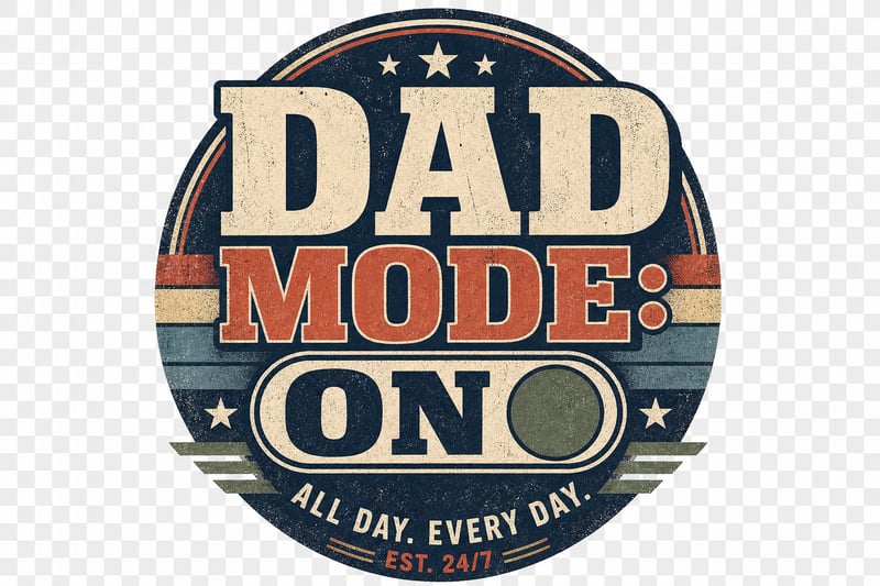 Vintage Dad Mode T-Shirt Design