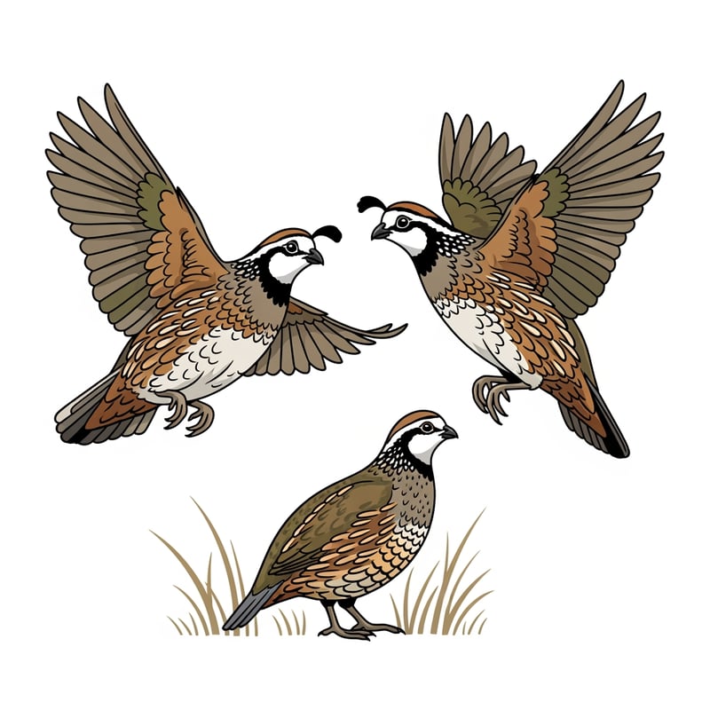 Bobwhite Quail Vector T-Shirt Graphic