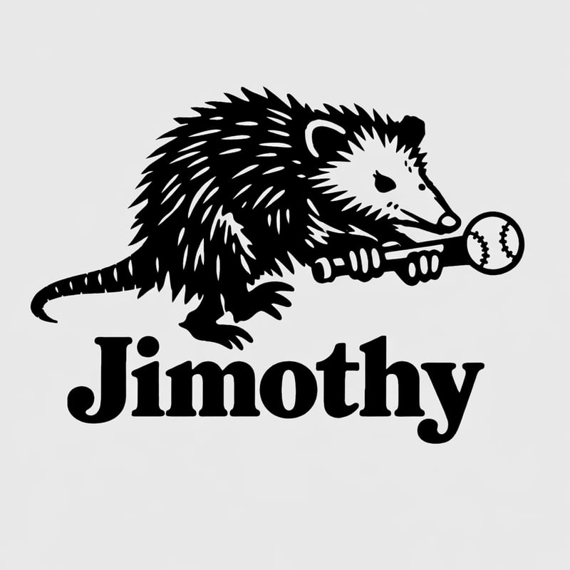 Jimothy Possum Baseball T-Shirt Design