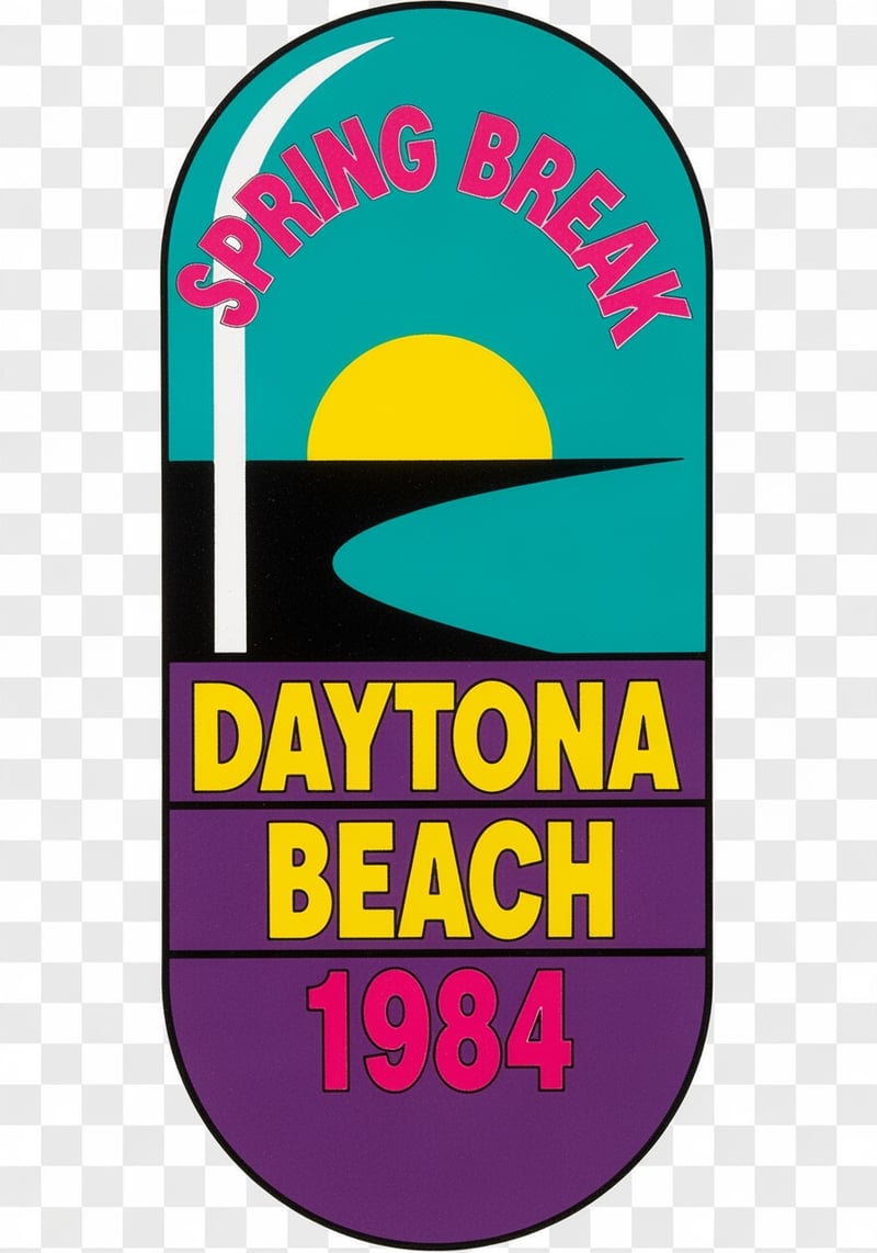 1980s Daytona Beach Spring Break Graphic