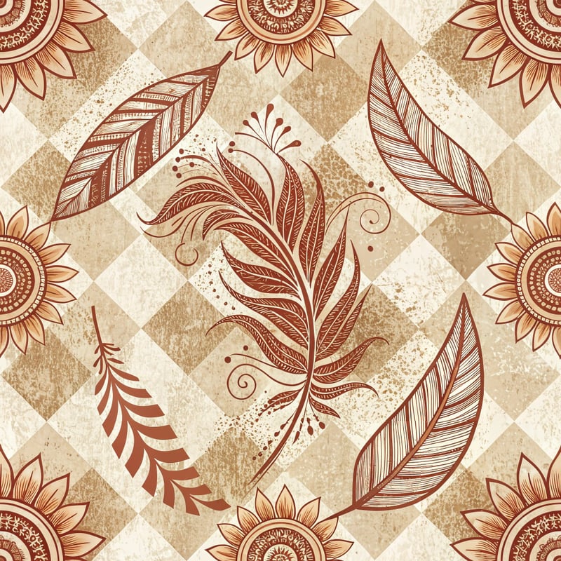 Seamless Boho Checker Pattern
