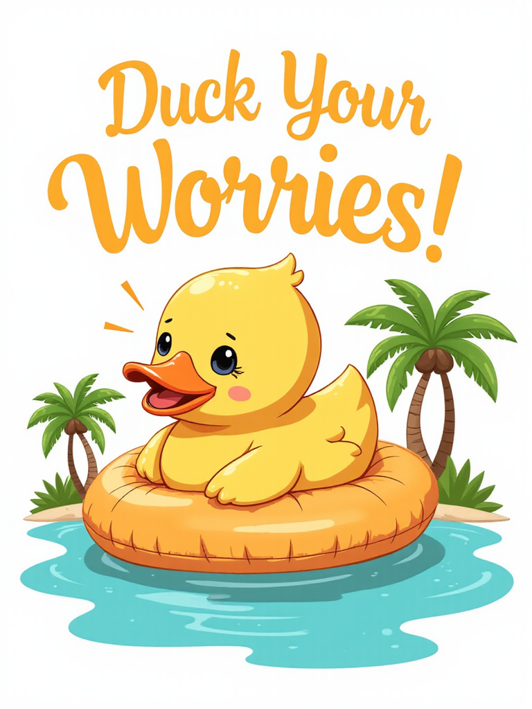 Whimsical 3D Cartoon Duck Float