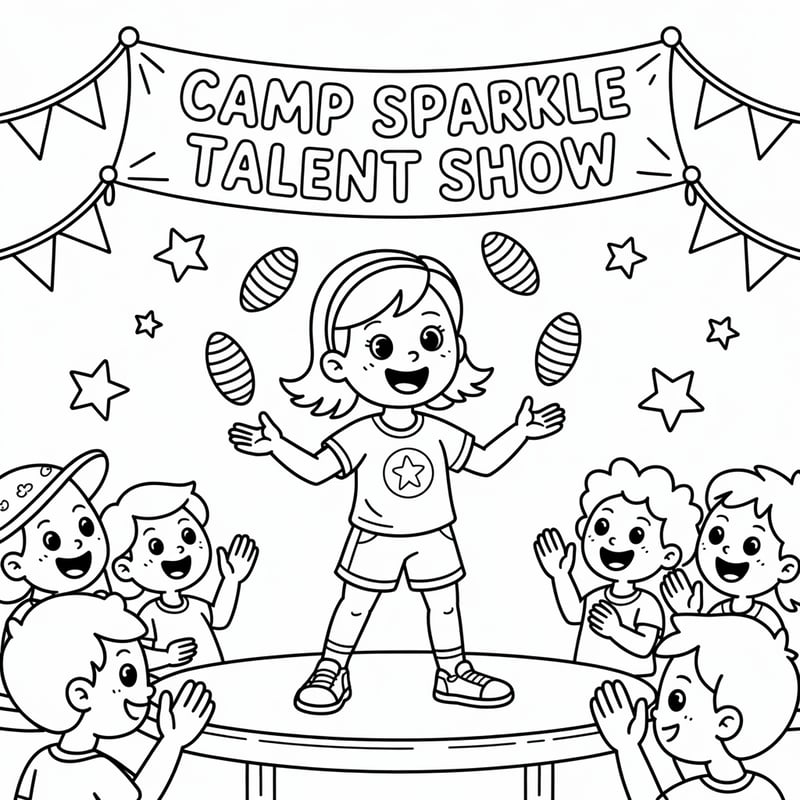 Children's Camp Coloring Page