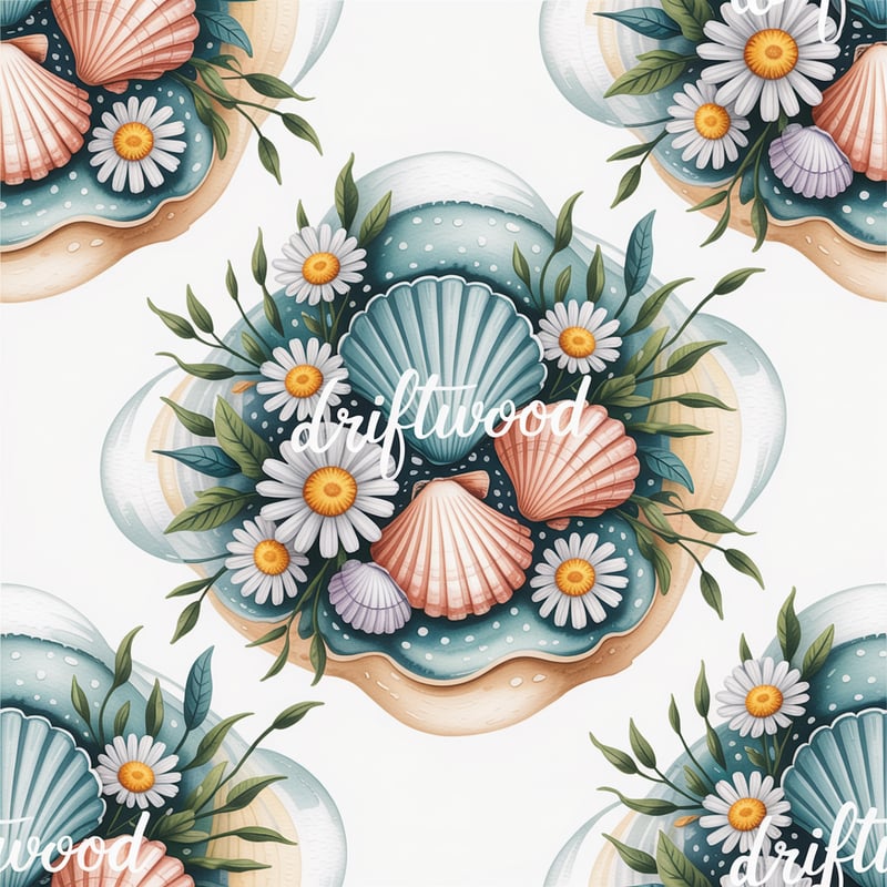 Coastal Seamless Pattern for Summer Dresses